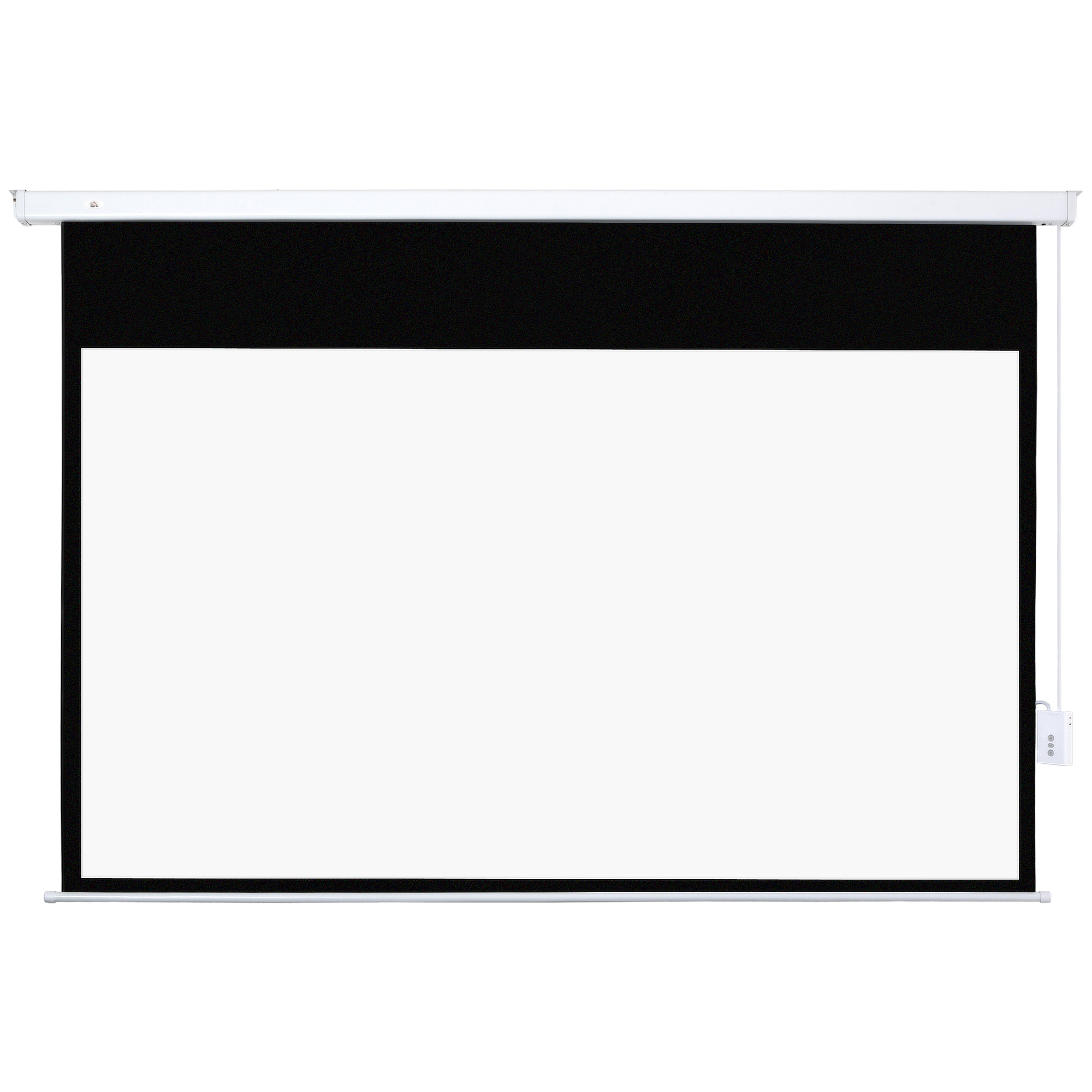 Beamer Leinwand 247 x 168 cm 100 Zoll 16:9 HD 4K Projektionsleinwand Elektrisch mit Fernbedienung, Weiß