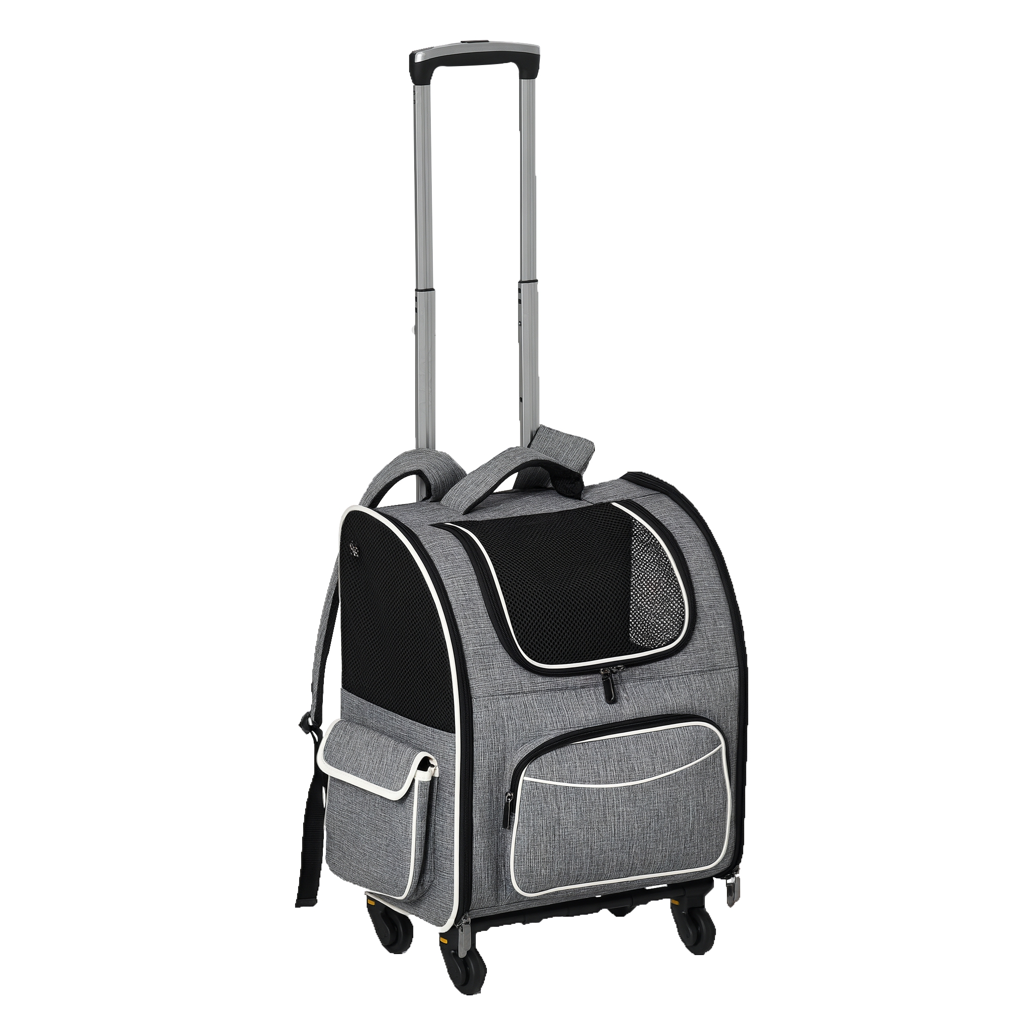 2-in-1 Hundetransporttasche Oxfordstoff Grau + Weiß + Schwarz 2-in-1 Hundetransporttasche Oxfordstoff Grau + Weiß + Schwarz