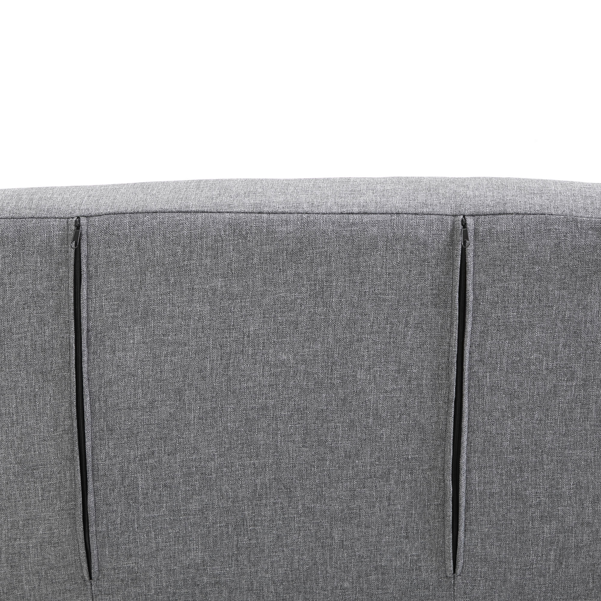 3 in 1 Schlafsessel Klappbar Schlafsofa mit Bettfunktion Verstellbarer Rückenlehne Kissen Gästebett in Leinenoptik, Relaxsessel Klappsessel für Wohnzimmer Schlafzimmer 65 x 69 x 80 cm Hellgrau