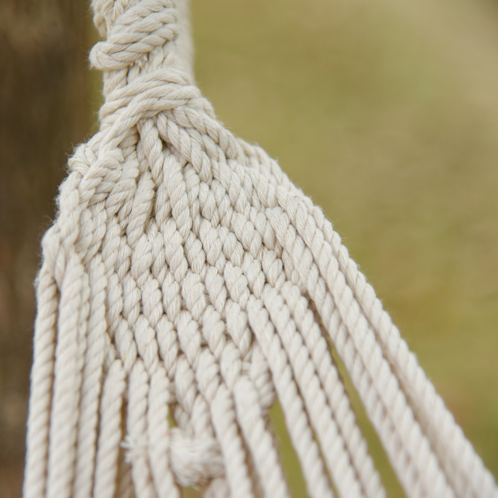 Hängematte Outdoor Baumwolle mit Tragetasche Belastbarkeit bis 120 kg modern 290 x 150 cm Mehrfarbig