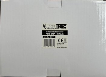 Einbaulautsprecher "CTE-34E",eckig, weiß / 2-Wege, 287x197mm, 120 Watt