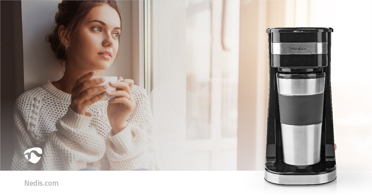 Kaffeemaschine | Filter Kaffee | 0.4 l | 1 Tassen | schwarz / Silber