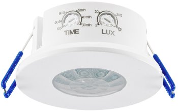 Decken-Einbau-Bewegungsmelder 360° IP65, PIR, LED geeignet, 8m Detektion, 76x36mm