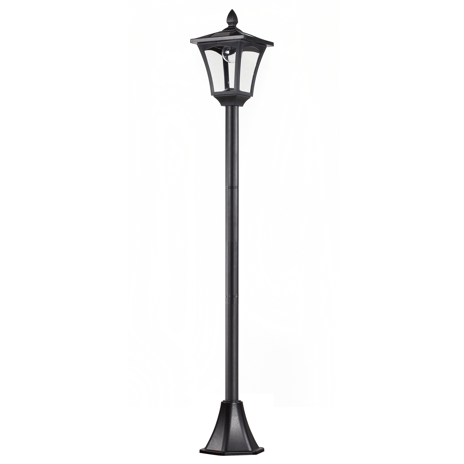 LED Solar Gartenlaterne, Stehleuchte aus Edelstahl Gartenlampe 160 cm hoch Windlicht Außenleuchte IP44, Solarlampe mit Lichtsensor 30 Lumen Erdspieß, Gartenlampe für Garten Balkon Schwarz LED Solar Gartenlaterne, Stehleuchte aus Edelstahl Gartenlampe 160 cm hoch Windlicht Außenleuchte IP44, Solarlampe mit Lichtsensor 30 Lumen Erdspieß, Gartenlampe für Garten Balkon Schwarz