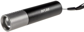 LED-Taschenlampe ARCAS mit Akku 3W, 300lm, Zoom