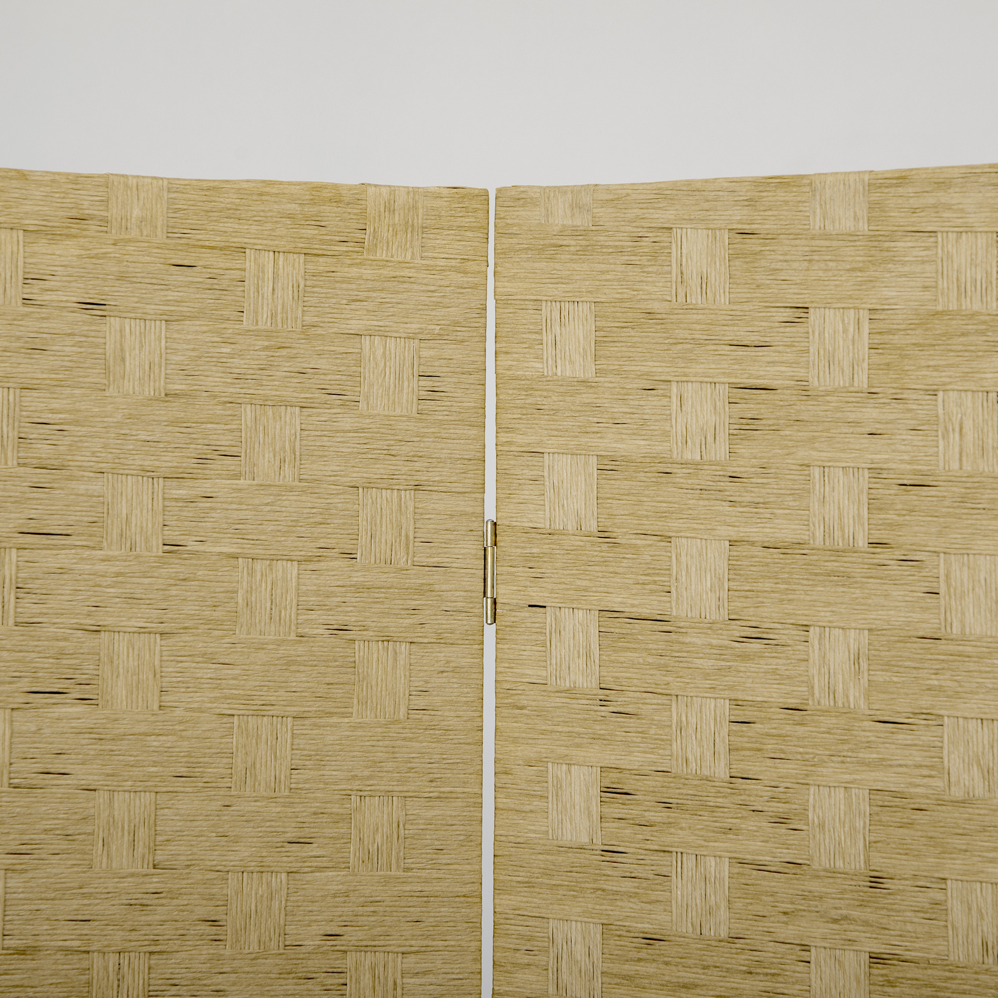 Paravent 4-teilig 159,5x169,5cm Raumteiler aus Wellenfaser für Wohnzimmer Braun