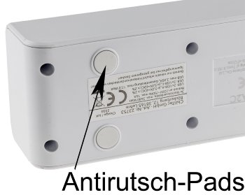 Steckdosenleiste mit Ladebuchsen für USB / USB-A /USB-C,5-fach, weiß, 1,5m Kabel