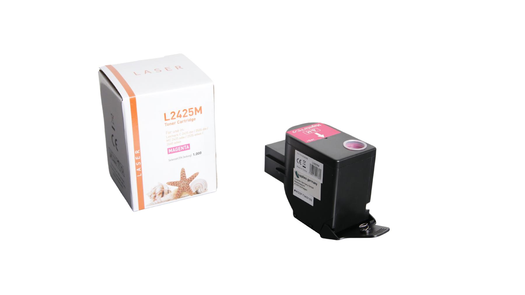 C2425M alternativ Toner magenta für Lexmark / C2320M0 / 1.000 Seiten C2425M alternativ Toner magenta für Lexmark / C2320M0 / 1.000 Seiten