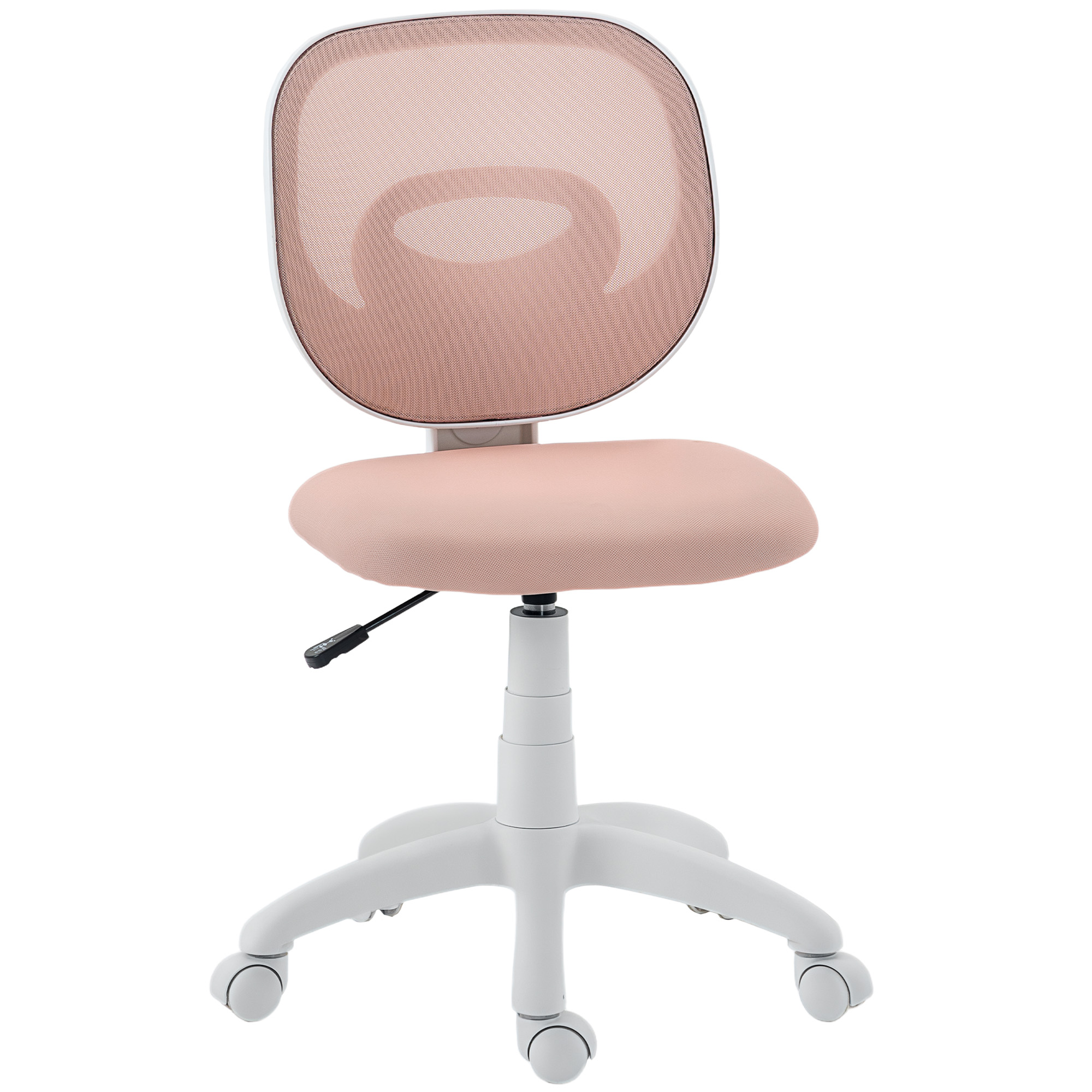 Bürostuhl Ergonomischer Schreibtischstuhl mit C-förmiger Rückenstütze, Höhenverstellbar Rosa