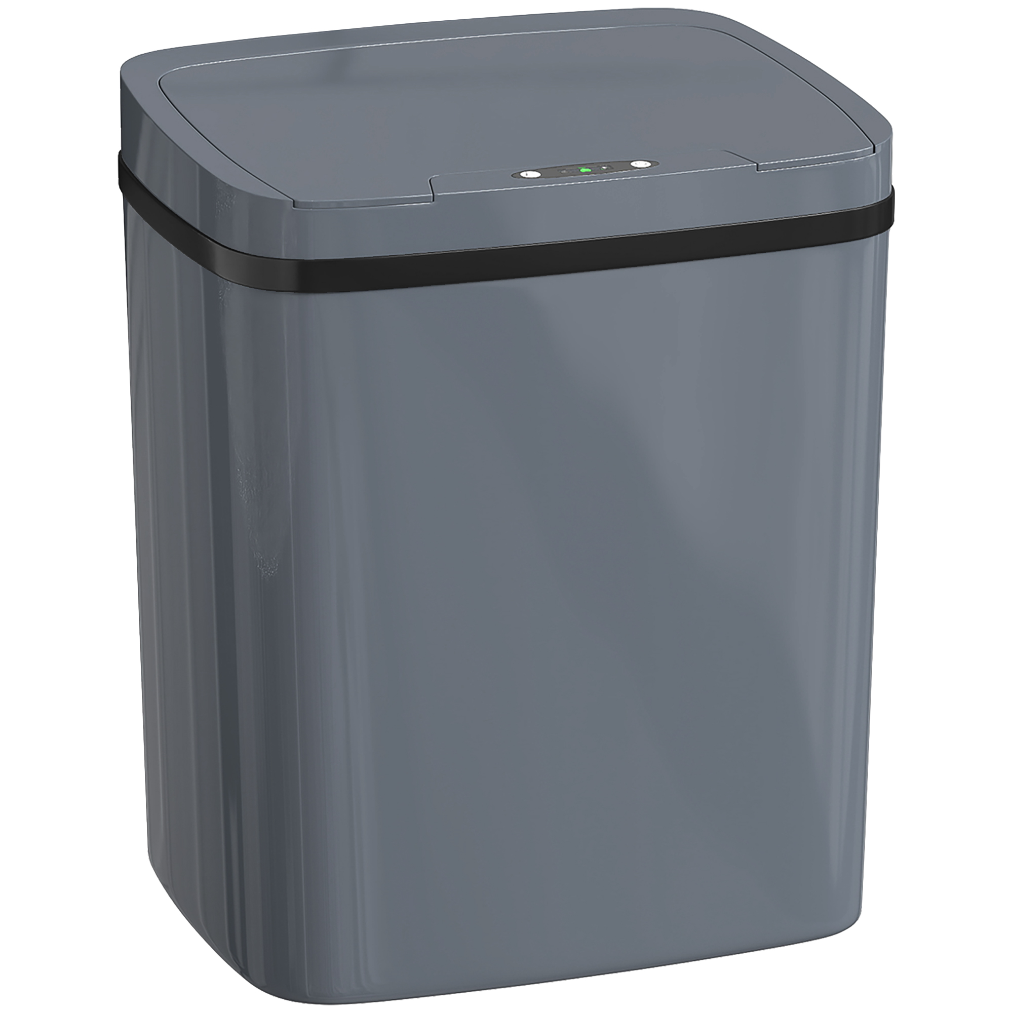 Sensor Mülleimer 15l Automatischer Mülleimer mit zwei Öffnungsmodi, für Büro, Küchen, 27,6 x 21,4 x 33,5 cm, Grau