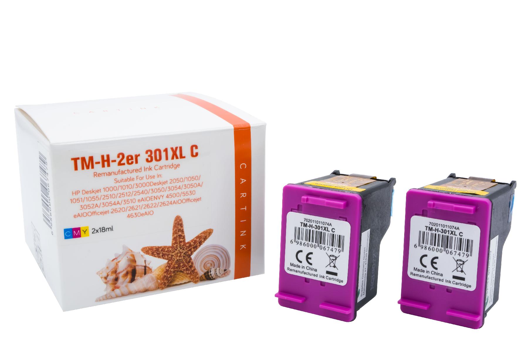 301CXL Doppelpack Refill Tinte Color für HP / CH564EE / 2x18ml 301CXL Doppelpack Refill Tinte Color für HP / CH564EE / 2x18ml