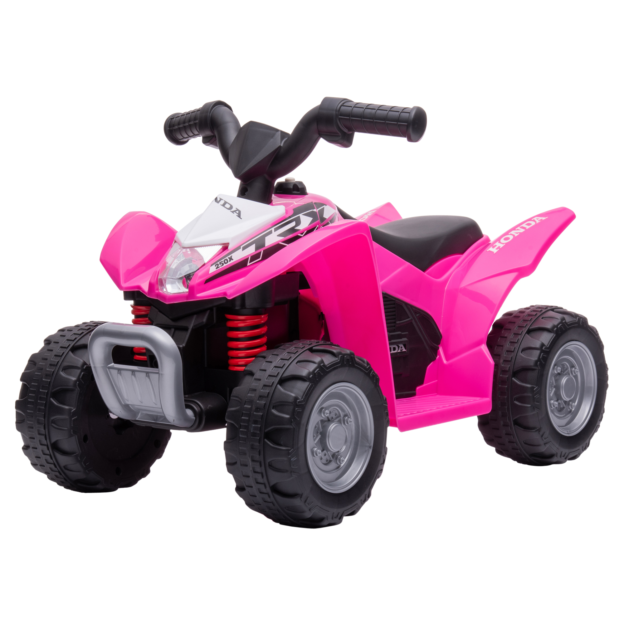 Elektro-Kinderquad, LED-Licht, Hupe, breite Reifen, bequemer Sitz, rutschfeste Griffe, Rosa