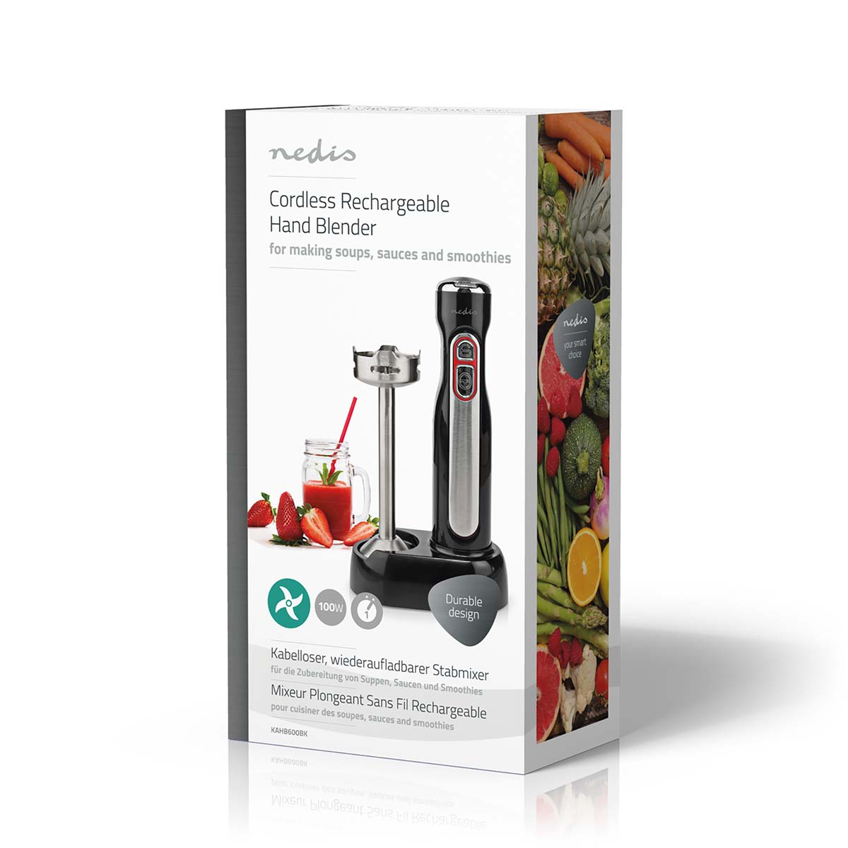 Stabmixer | 100 W | Geschindigkeitseinstellung: 1 Geschindigkeitsstufe | schwarz / Silber