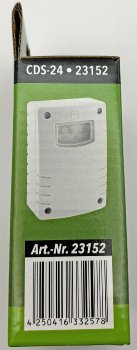 Dämmerungsschalter "CDS-24" IP54, 230V, 10A, 3-500 Lux, Wetterfest
