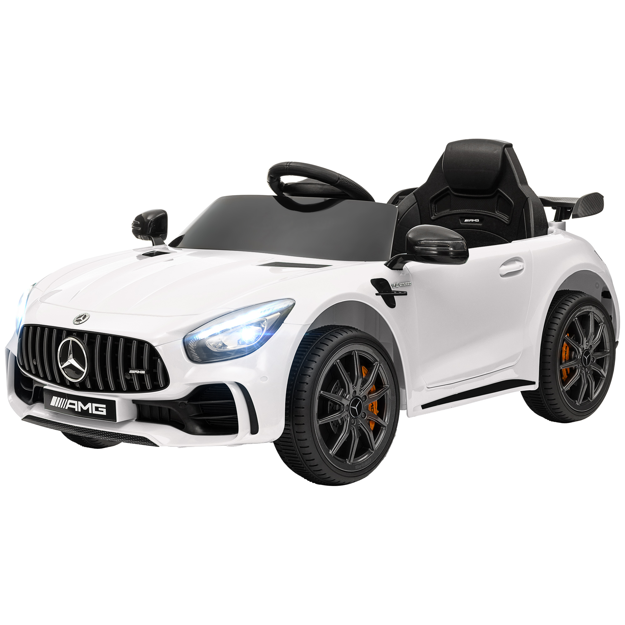 Elektro-Kinderauto, Mercedes, 3-5 km/h, Fernbedienung, Licht & Musik, Weiß Elektro-Kinderauto, Mercedes, 3-5 km/h, Fernbedienung, Licht & Musik, Weiß