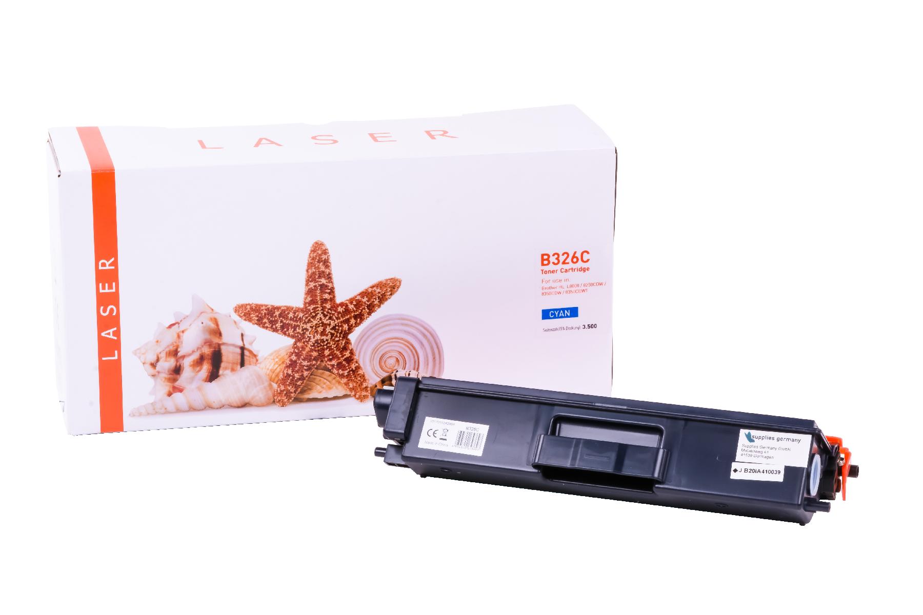 TN326C alternativ Toner cyan für Brother / TN326C / 3.500 Seiten
