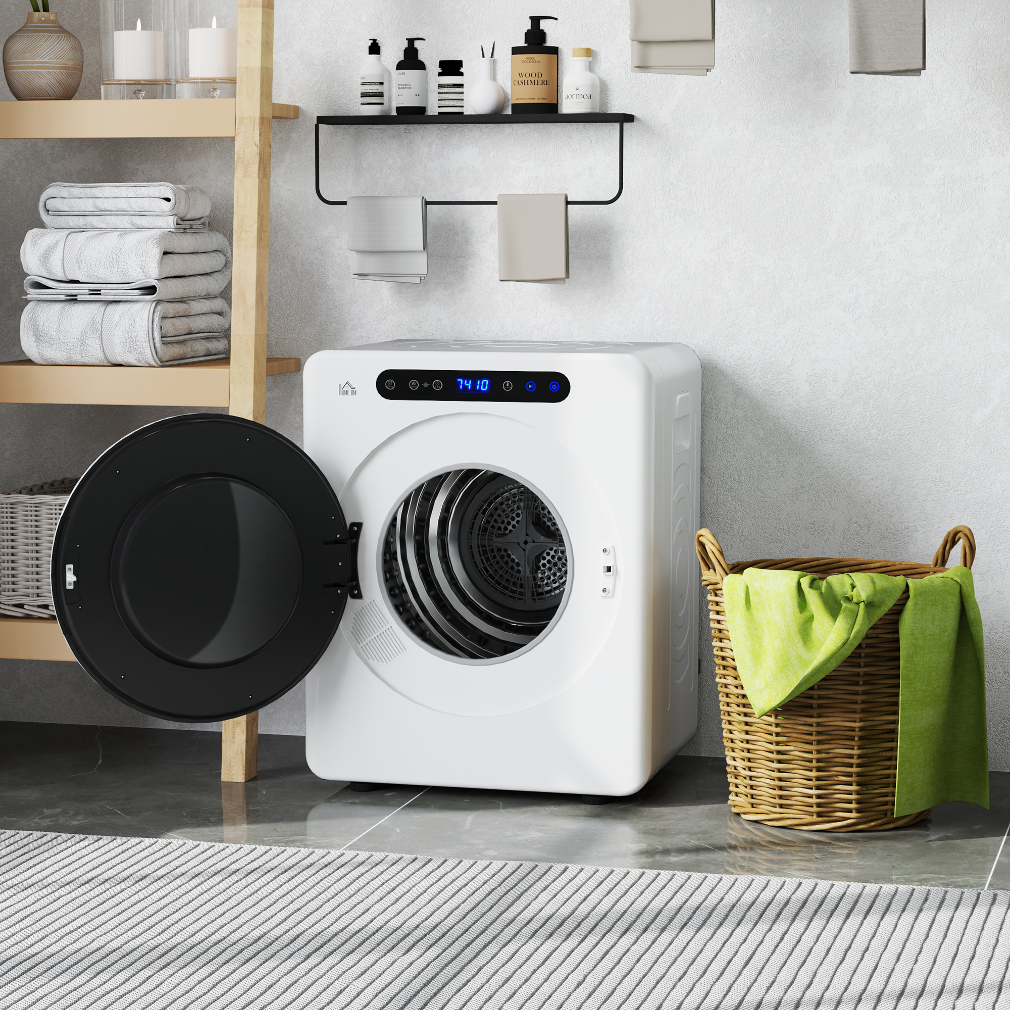 Wäschetrockner, 6 Programme, 40-60?, 3kg Kapazität, kompakt, Touch-Bedienung, Weiß