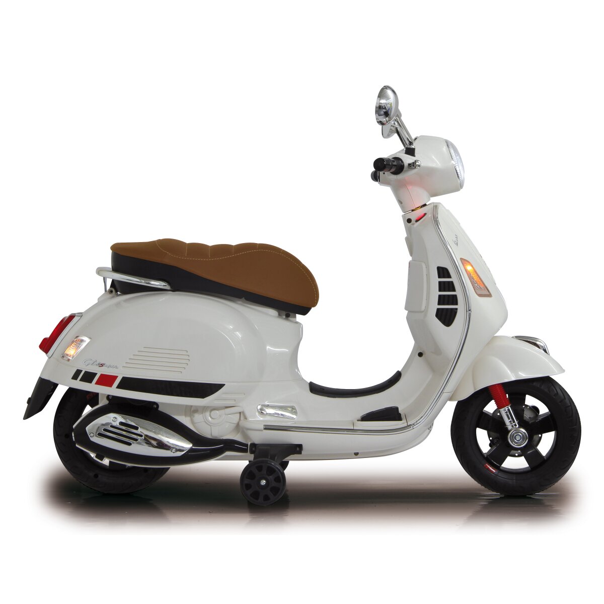 Kindermotorrad Vespa GTS 125 weiß