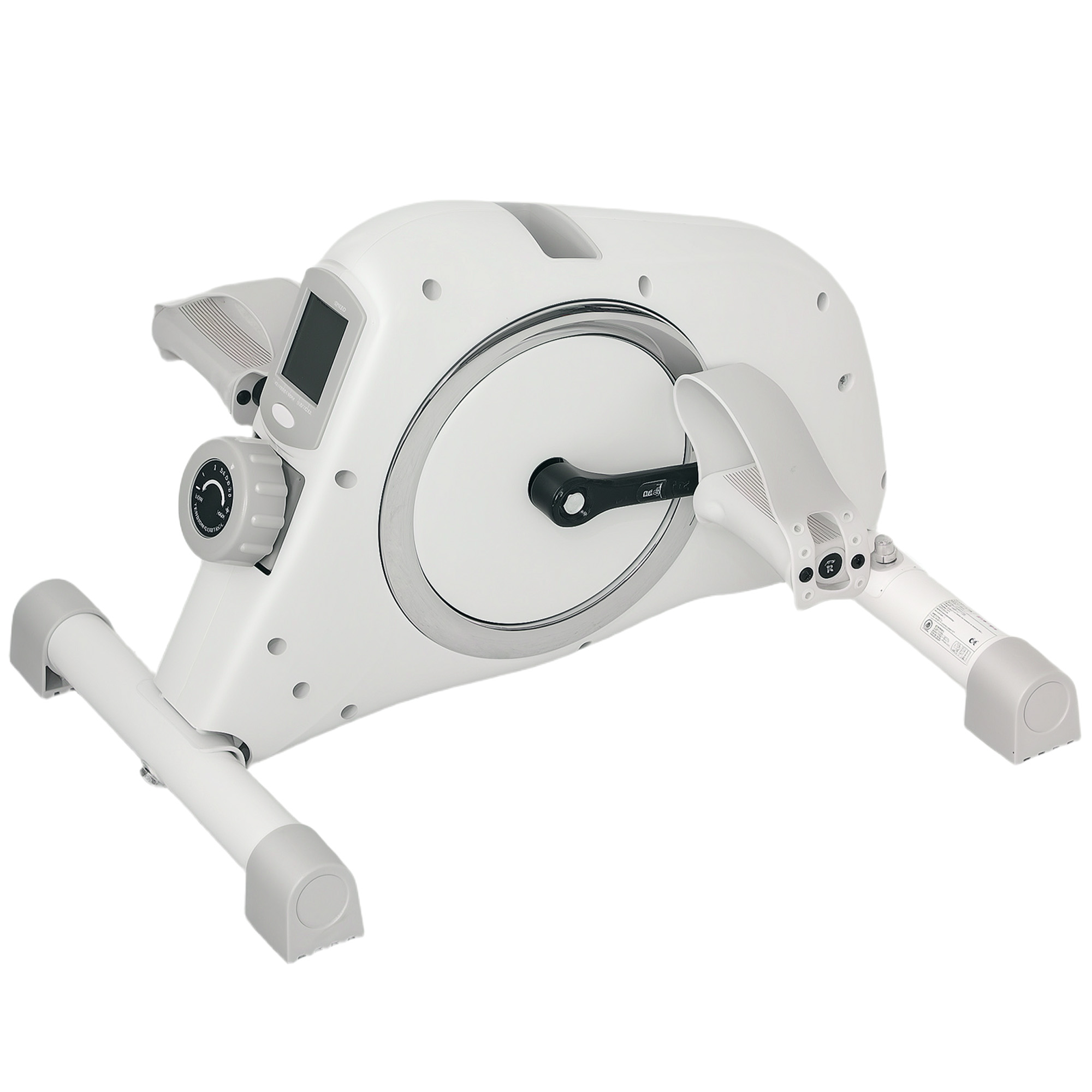 Mini-Heimtrainer, Unter-dem-Schreibtisch-Fußpedale, Arm- und Beinübungen, 8 Widerstandsstufen, Stahl, Weiß Mini-Heimtrainer, Unter-dem-Schreibtisch-Fußpedale, Arm- und Beinübungen, 8 Widerstandsstufen, Stahl, Weiß