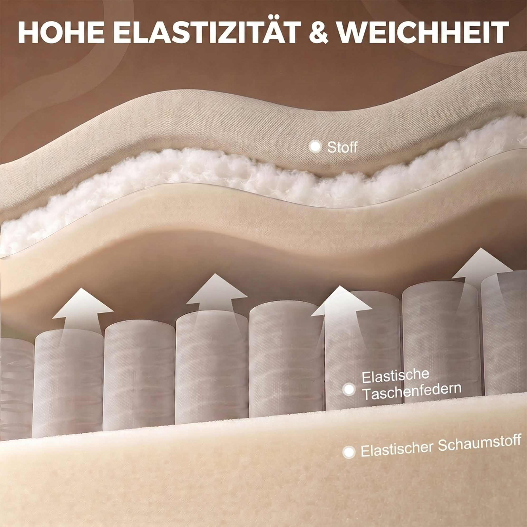 Relaxsessel mit Massage & Wärme, Liegefunktion, 2 Seitentaschen und ausziehbarer Fußstütze, Beige