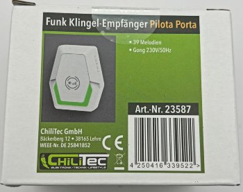Funk-Klingel Empfänger "Pilota Porta", 230V-Empfänger