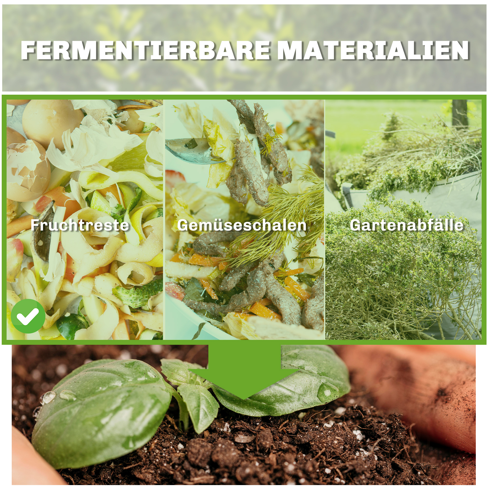 240L Gartenkomposter, Dreieckiger Kompostbehälter mit 3 Türen, Schwarz