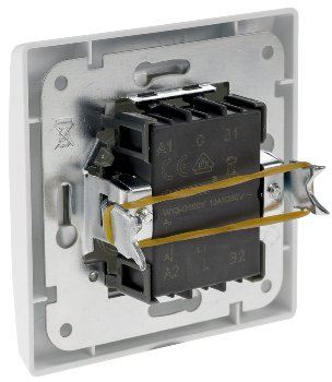 DELPHI Wechsel-Schalter / 250V~/ 10A, inkl. Rahmen, UP, weiß
