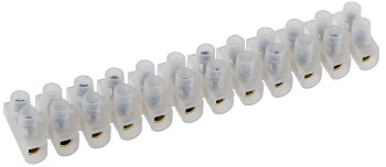 Lüsterklemmen für 1,5-2,5mm², 12 Klemmen / Messingeinsatz, transparent