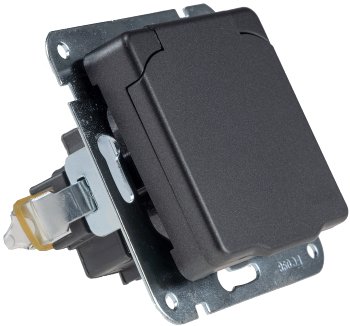 MILOS Schutzkontakt-Steckdose IP40 / 250V~/ 16A, mit Deckel, UP, anthrazit