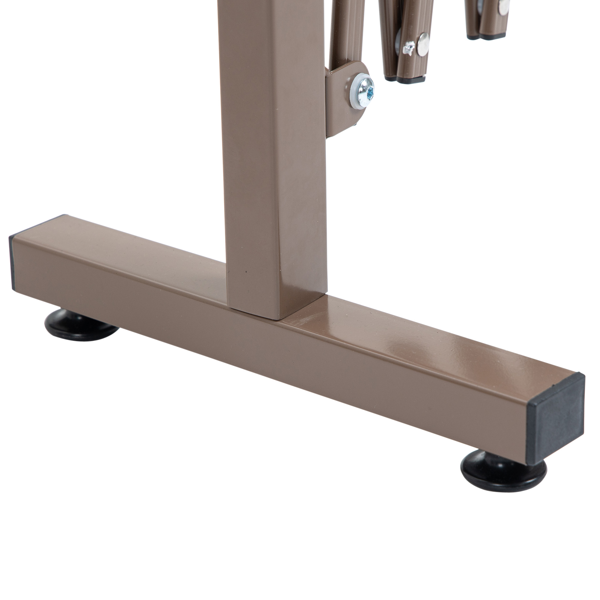 Scherengitter Absperrgitter Scherensperre ausziehbar 35-300cm Garten Alu Braun H103,5cm