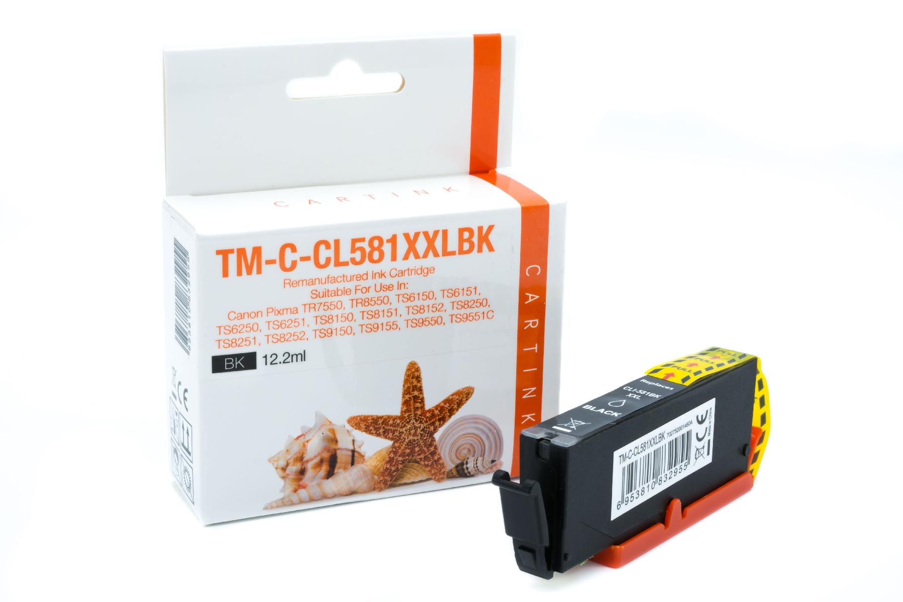 CLI581XXLBK alternativ Seestern Tinte black für / 1998C001 / 12,2ml