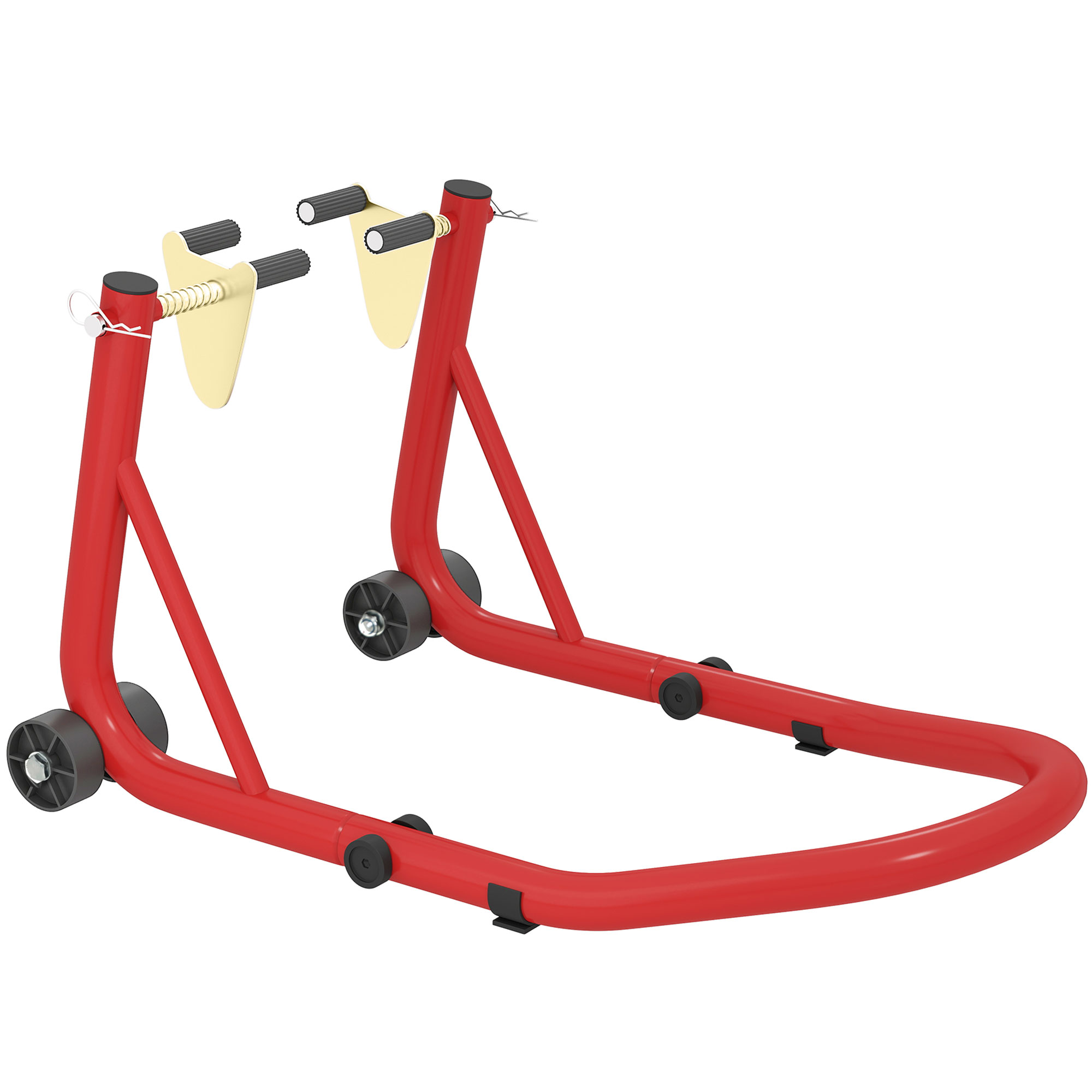 Motorradständer Set vorne Montageständer Motorradheber bis 544 kg Stahl Rot