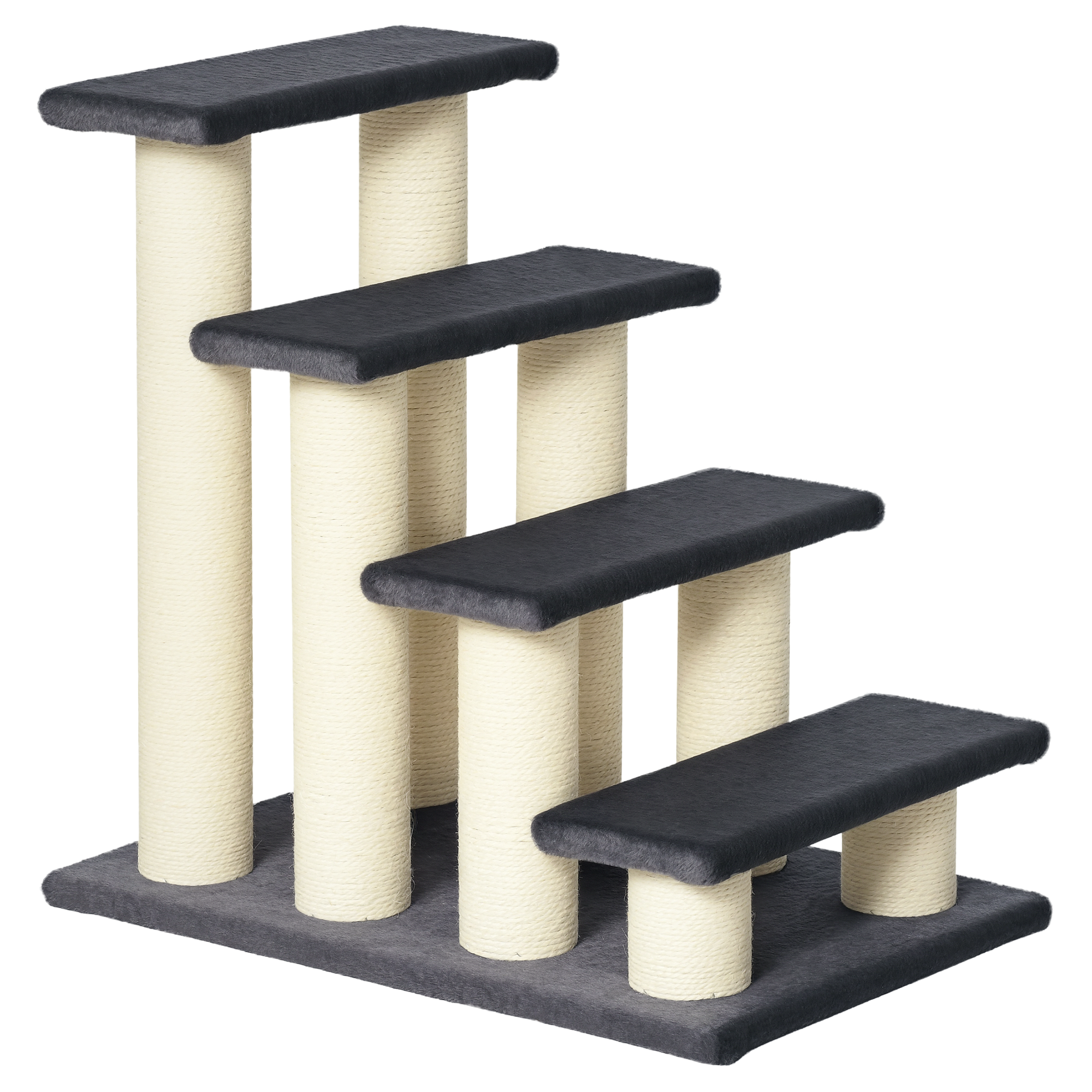 Hundetreppe 4 Stufen 59 cm Hoch Haustiertreppe für Katze und Hunde Hunderampe Katzentreppe Einstiegshilfe für Bett, Sofa, Couch Grau Hundetreppe 4 Stufen 59 cm Hoch Haustiertreppe für Katze und Hunde Hunderampe Katzentreppe Einstiegshilfe für Bett, Sofa, Couch Grau