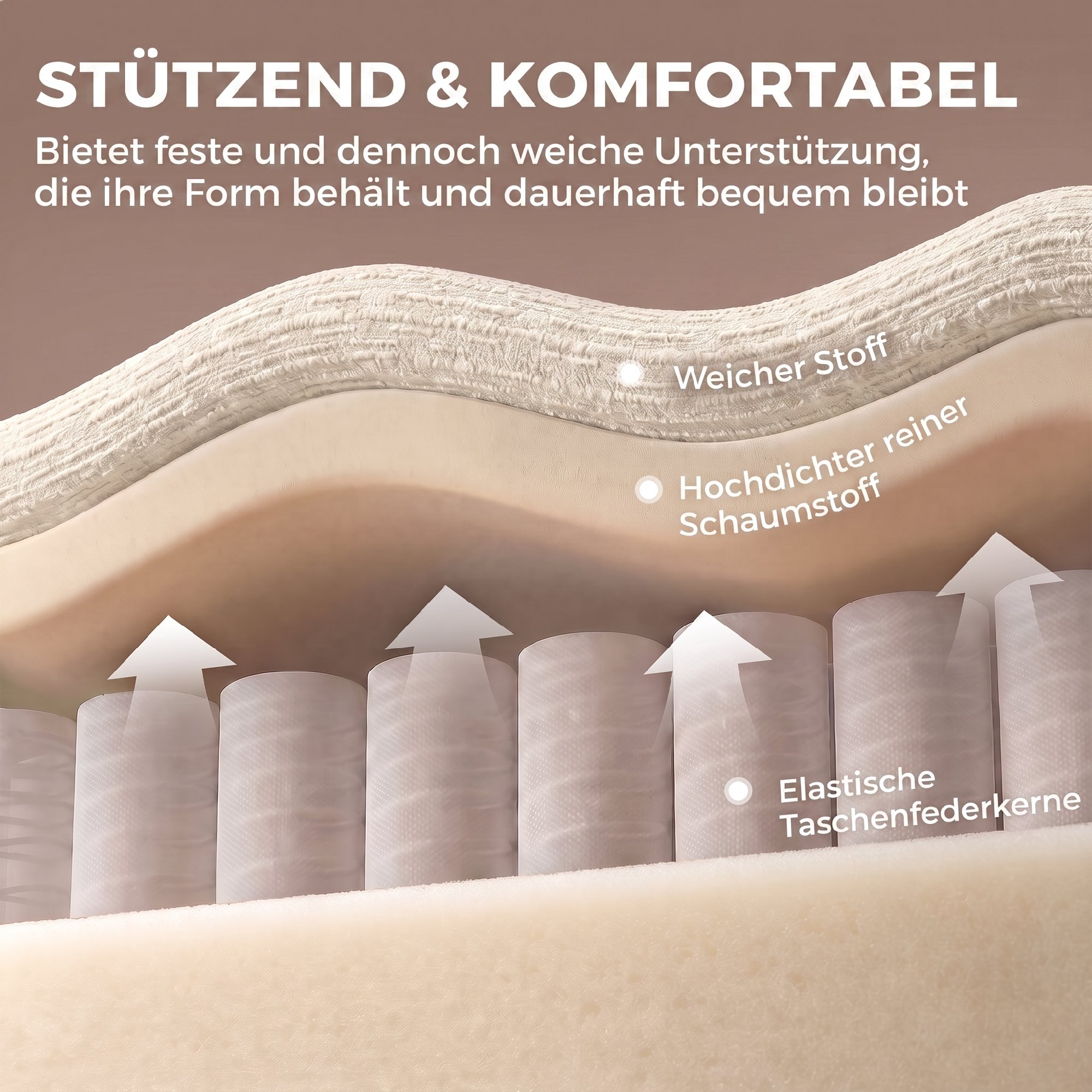 3-Sitzer-Sofa, abgerundet und rahmenlos, mit großzügiger Sitzfläche, dick gepolstert, keine Montage, cremeweiß