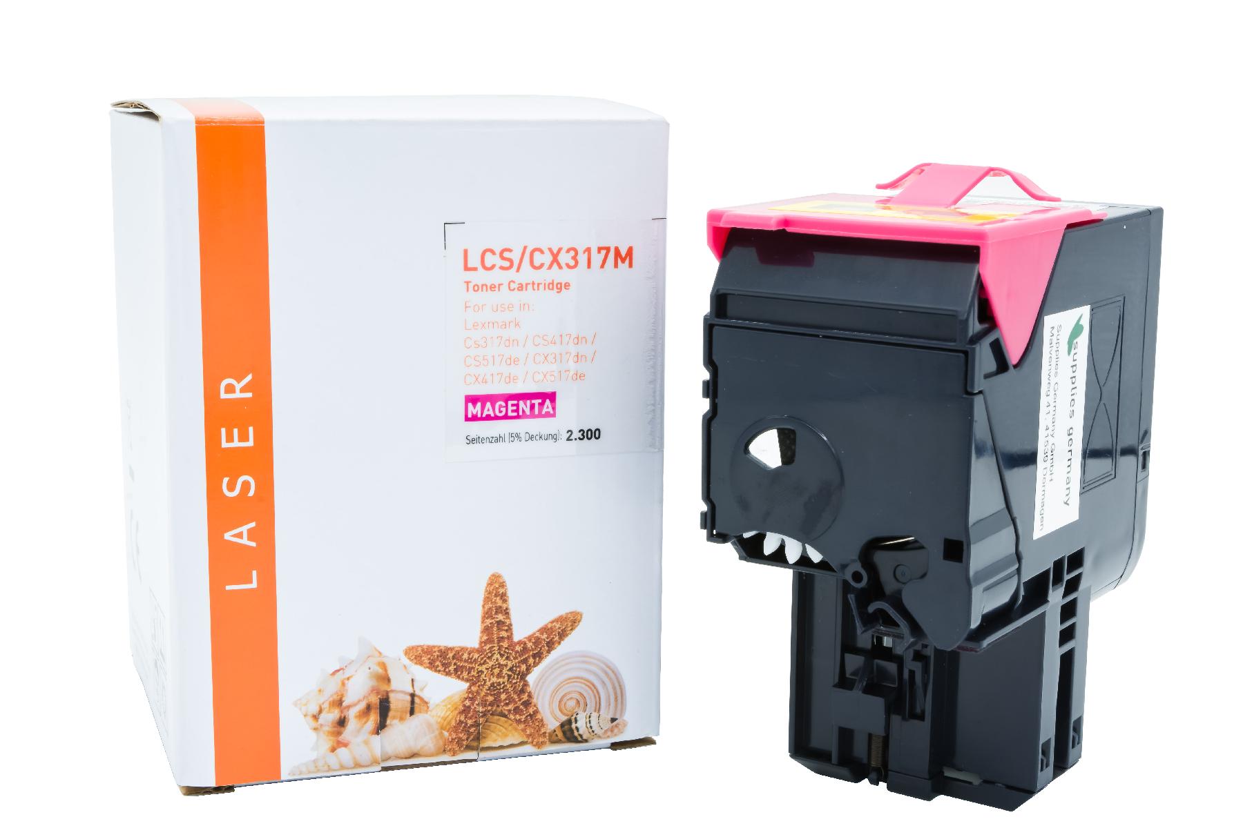 CS/CX317M alternativ Toner magenta für Lexmark / 71B20M0 / 2.300 Seiten CS/CX317M alternativ Toner magenta für Lexmark / 71B20M0 / 2.300 Seiten