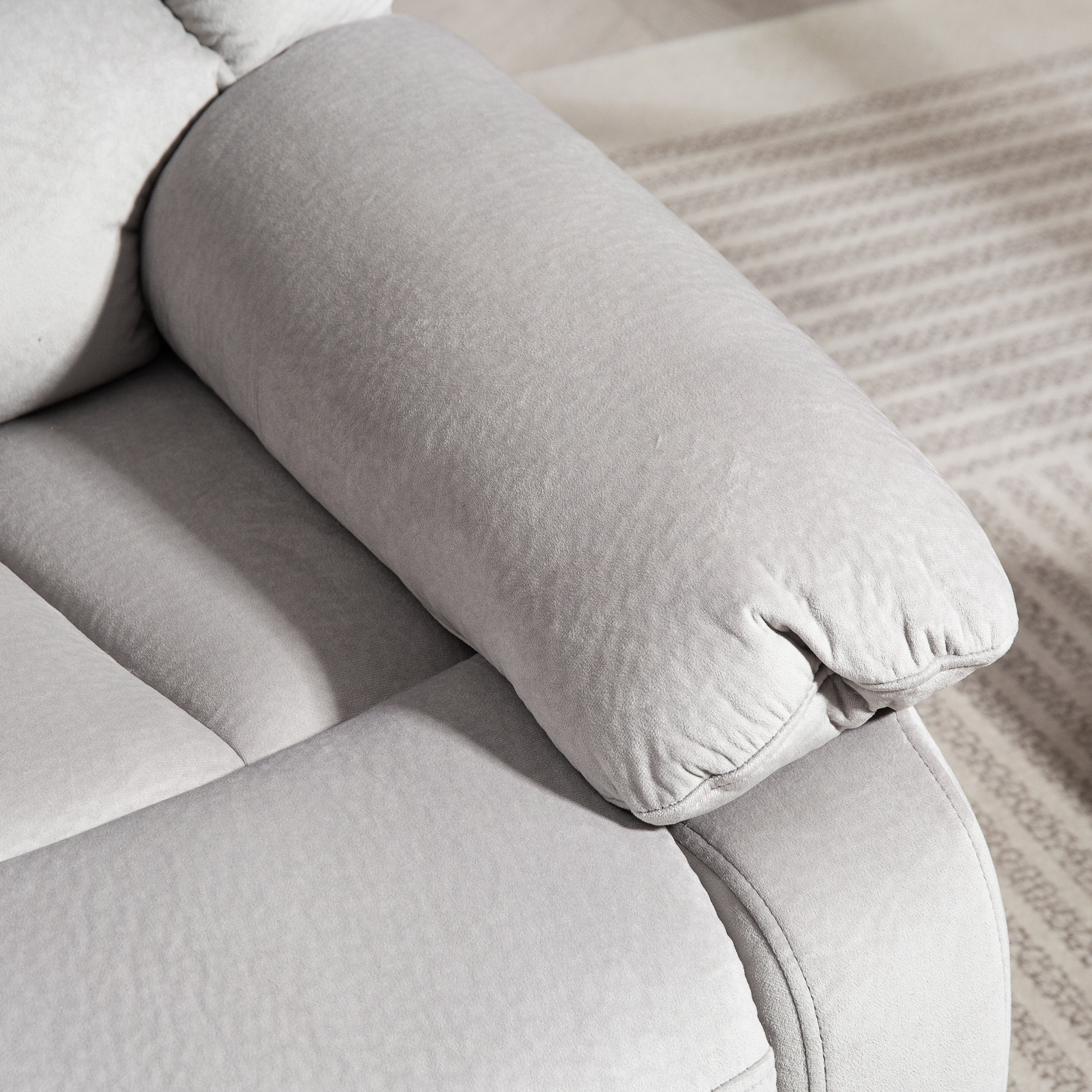 Aufstehsessel mit Massagefunktion, 90x93x110cm, Hellgrau