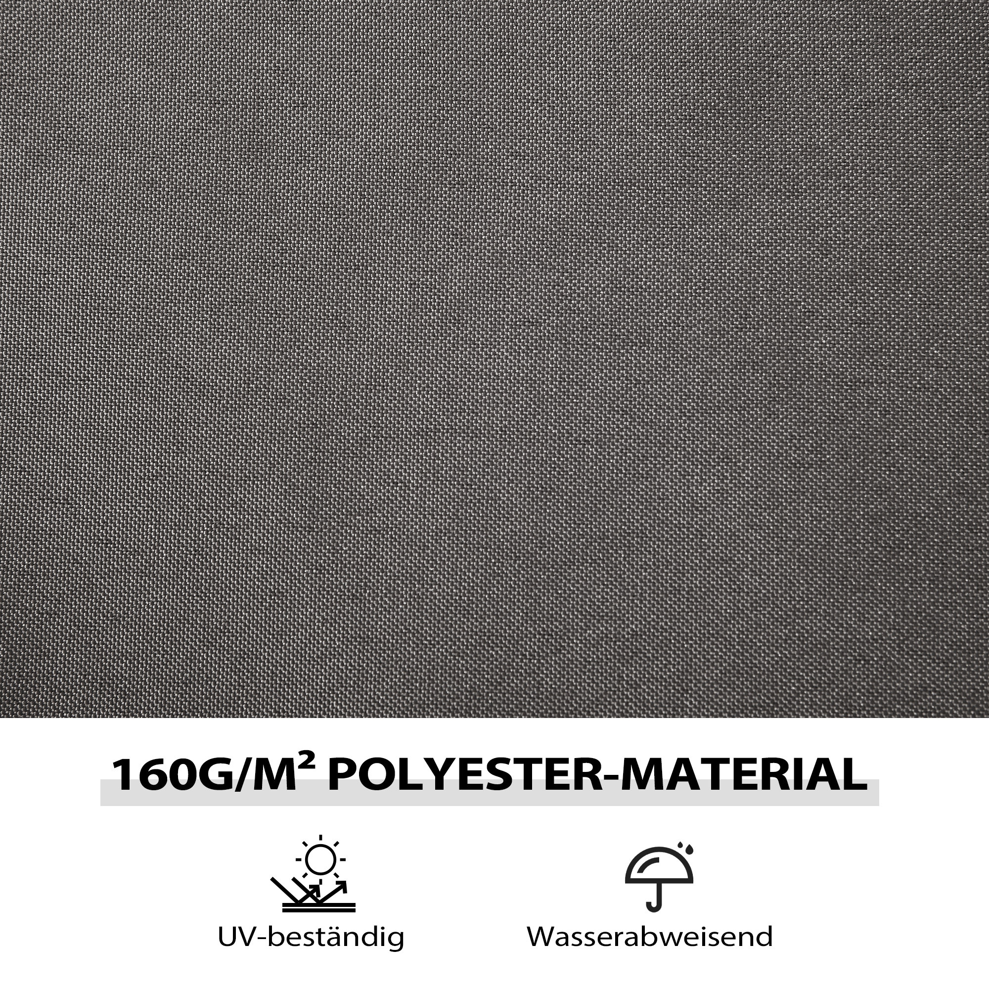 Pavillon-Seitenwände, 4 Seitenwand-Paneele für Gartenpavillon, mit Reißverschluss, 3 x 4 m Pavillon, Dunkelgrau
