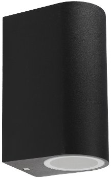 Außen-Wandleuchte "CTW-2" / für 2x GU10, IP44, Gehäuse grau