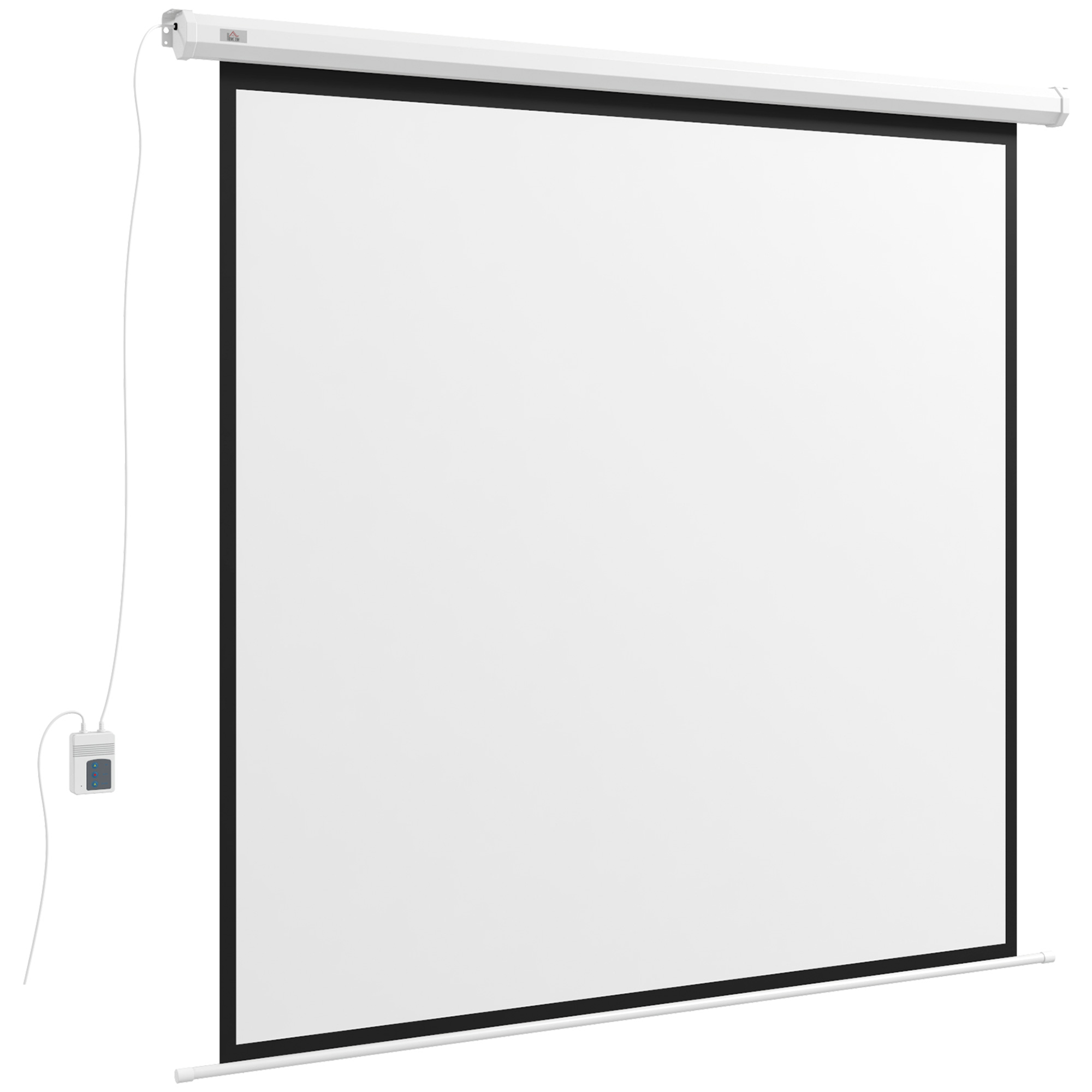 Beamer-Leinwand, 1:1 Format, Fernbedienung, 172 x 172 cm (96 Zoll), Weiß Beamer-Leinwand, 1:1 Format, Fernbedienung, 172 x 172 cm (96 Zoll), Weiß