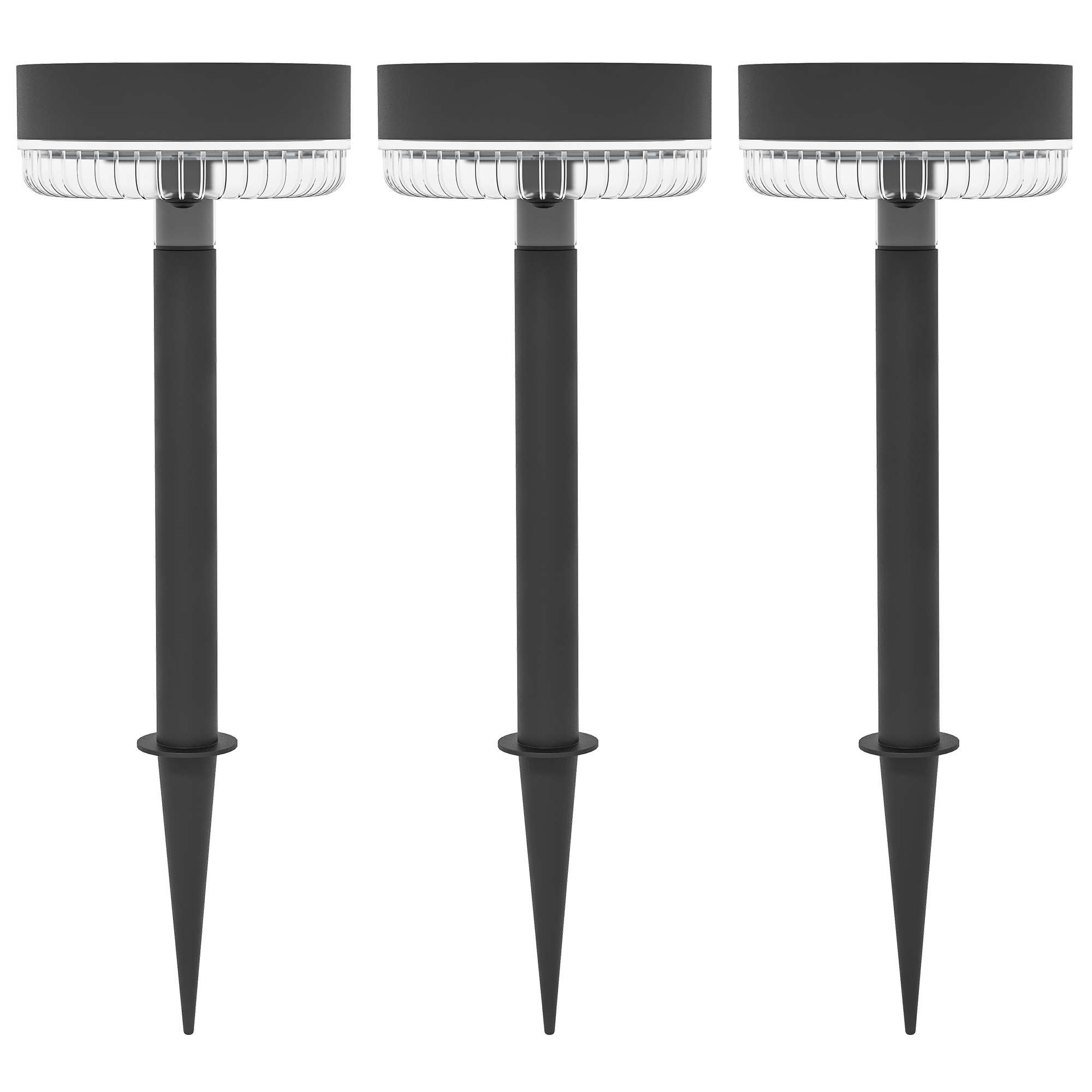 Solar Gartenleuchten, wasserdicht, Warmweiß LED, 10-12h Betriebszeit, Schwarz Solar Gartenleuchten, wasserdicht, Warmweiß LED, 10-12h Betriebszeit, Schwarz