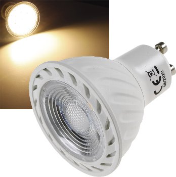 LED Strahler GU10 "H60 COB Dimmbar", 3000k, 510lm, 230V/7W, warmweiß