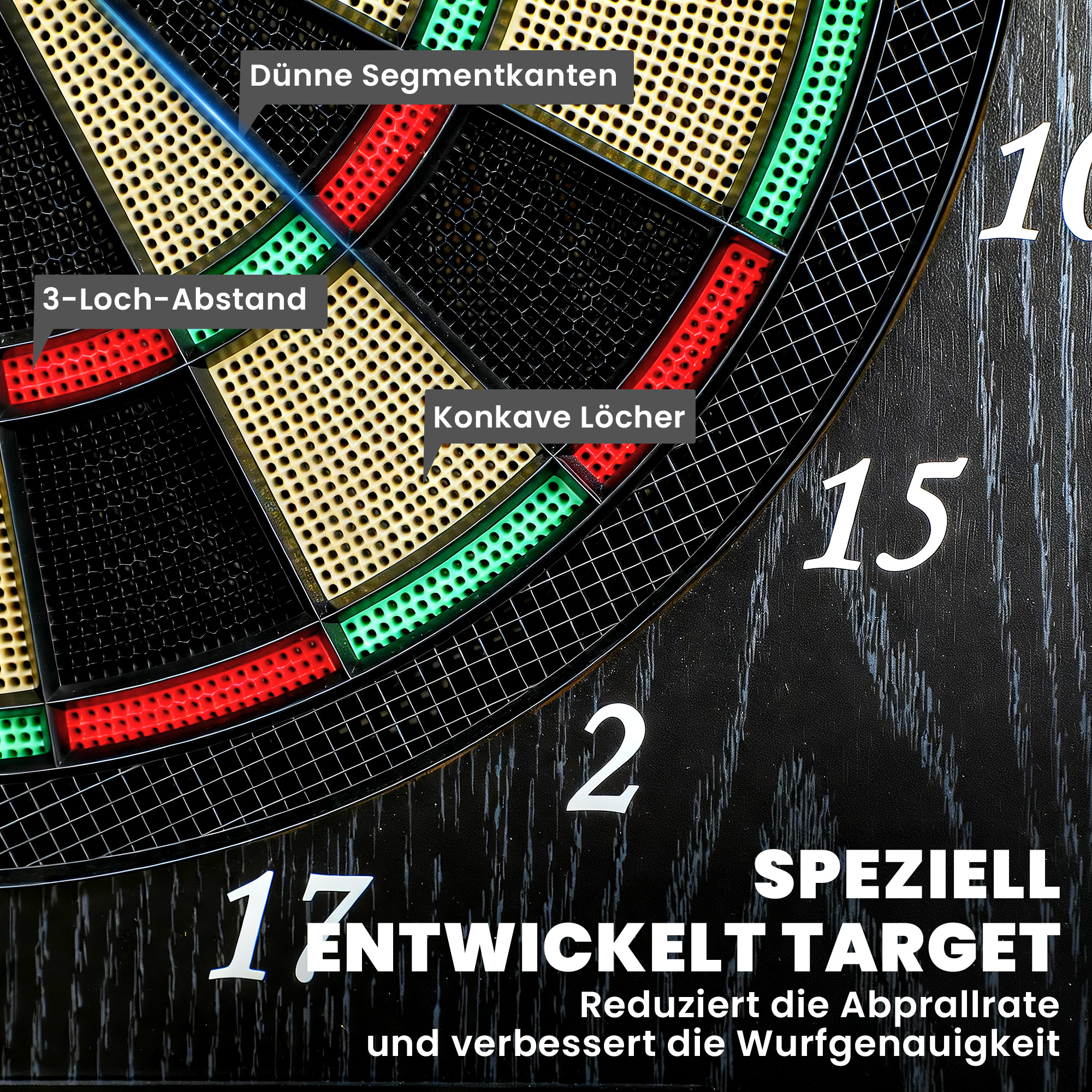 elektronische Dartscheibe, E-Dartboard mit Türen, Holzoptik, LED-Anzeige, Sprachansagen, 6 Dartpfeile, 24 Ersatzspitzen