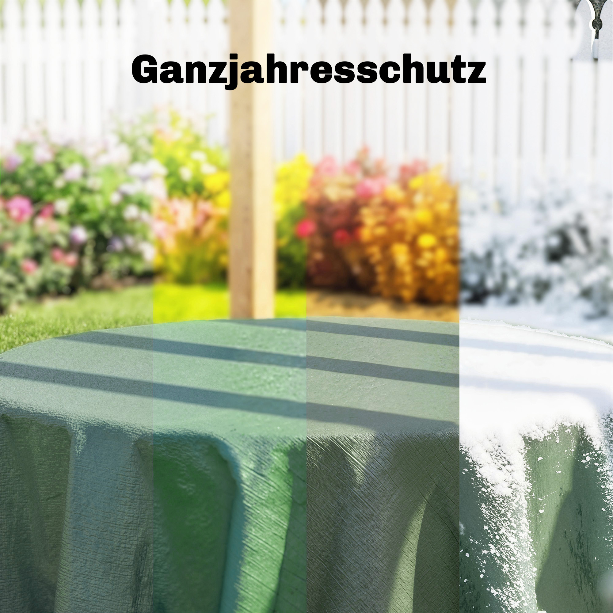 Abdeckplane wasserdicht 4 x 6 m 90g/m² Gewebeplane Reißfeste UV-stabil mit verstärkten Ösen UV-stabil Grün