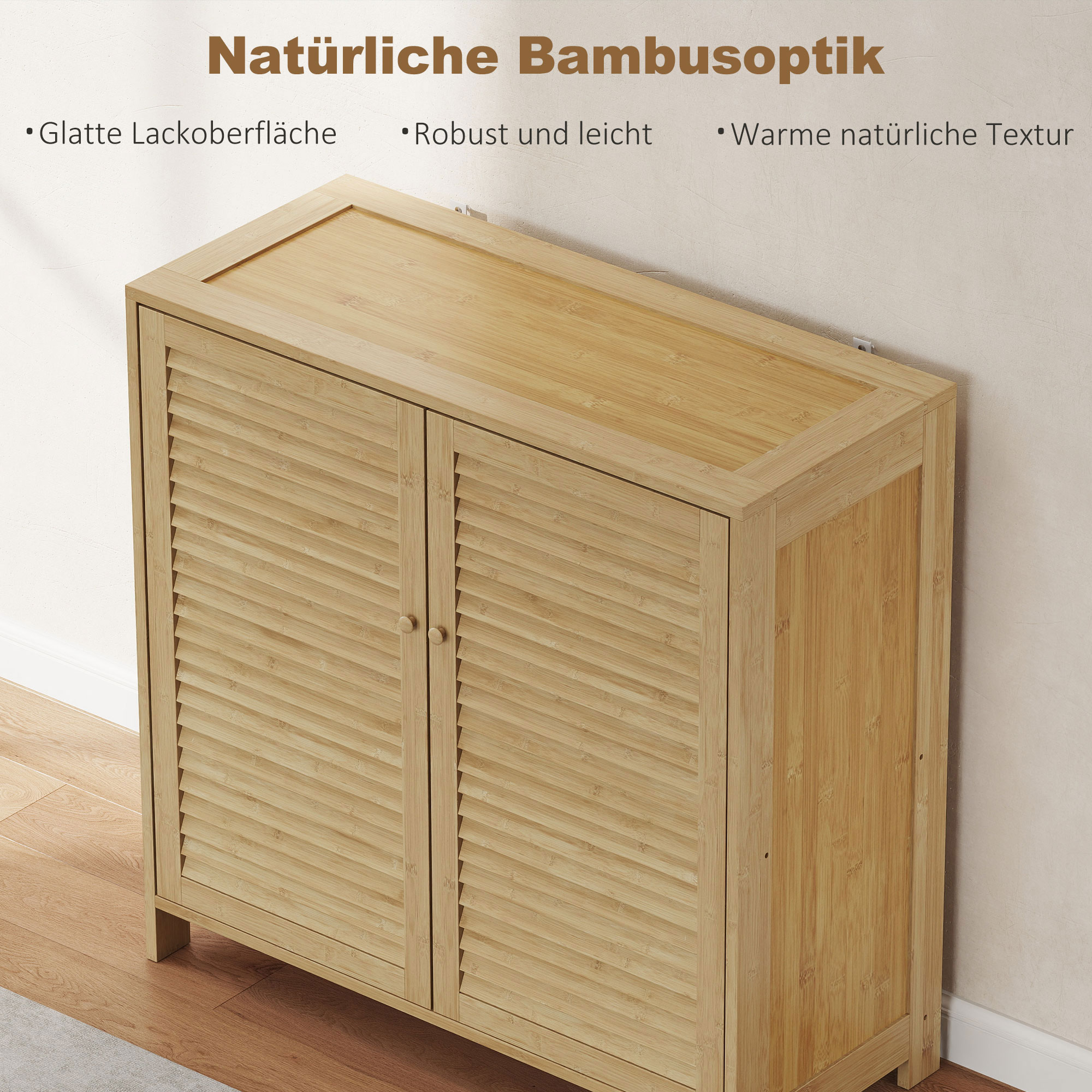 schmaler Schuhschrank, Rattan, schmal, hoch, Holz, kleine Schublade, dünn