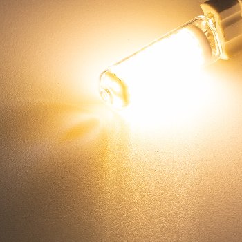 LED Stiftsockel G9, 4W, 480lm, dimmbar, 330°, 230V, 3000k / warmweiß, Glas