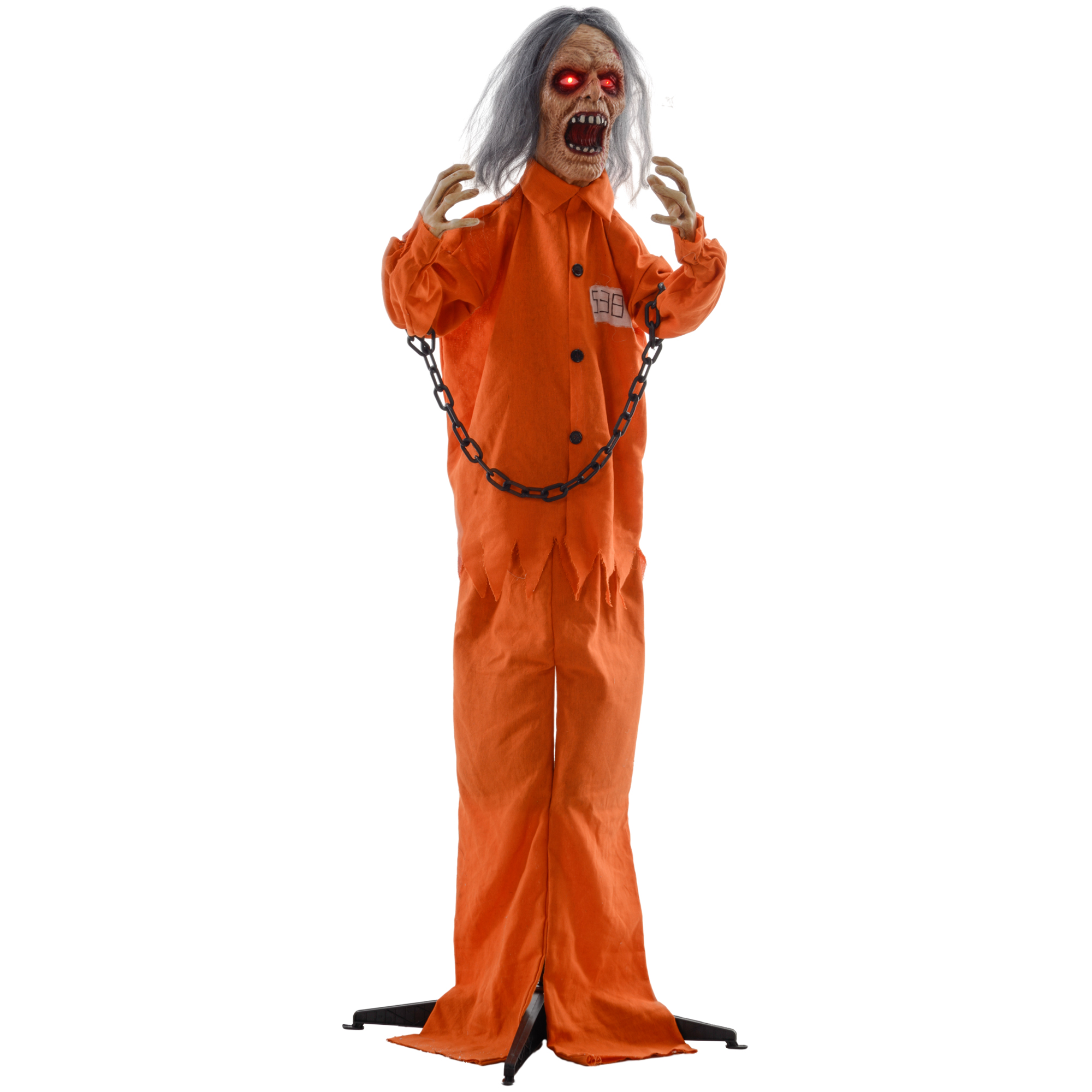 Gefangenen-Geist, Helloweendeko, gruselige Laute, rote Augen, beweglich, Orange Gefangenen-Geist, Helloweendeko, gruselige Laute, rote Augen, beweglich, Orange
