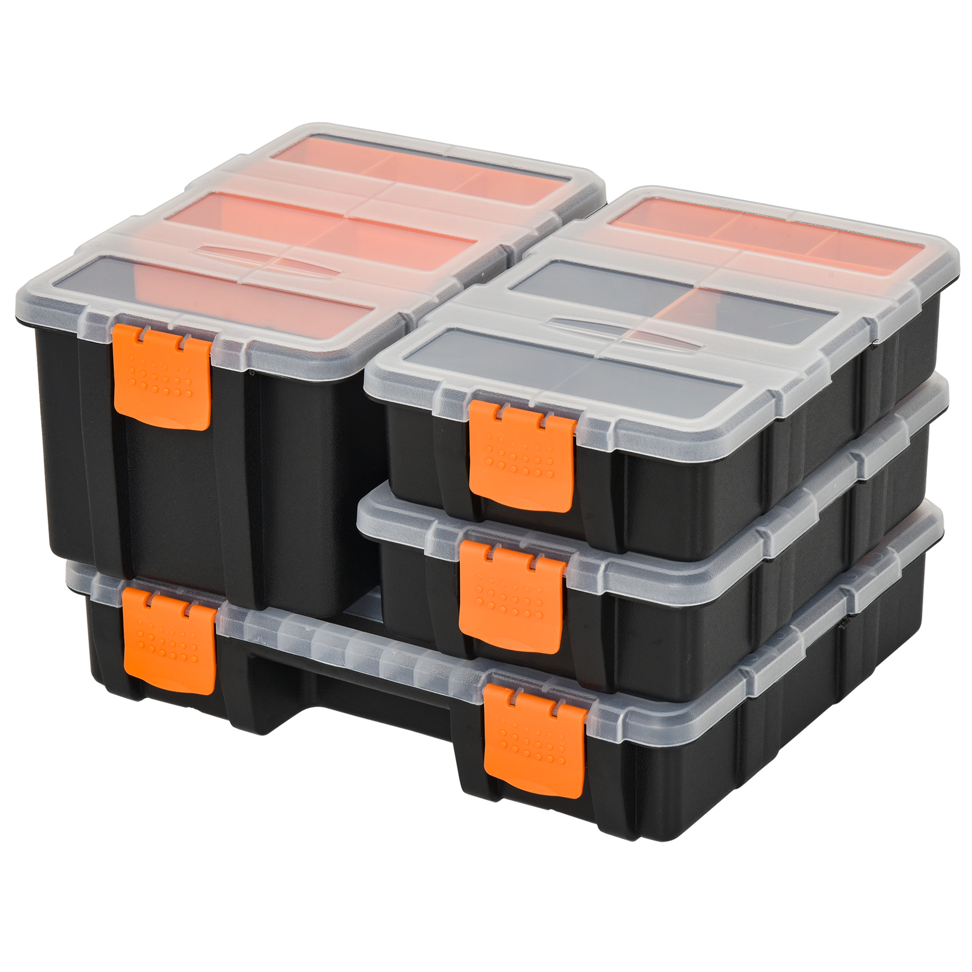 4PCS Werkzeugaufbewahrung Box Multifunktionales Werkzeugbox Sortierkasten Kleinteilemagazin Teile Kunststoff Orange+Schwarz 28,7 x 22,5 x 5,5 cm 4PCS Werkzeugaufbewahrung Box Multifunktionales Werkzeugbox Sortierkasten Kleinteilemagazin Teile Kunststoff Orange+Schwarz 28,7 x 22,5 x 5,5 cm