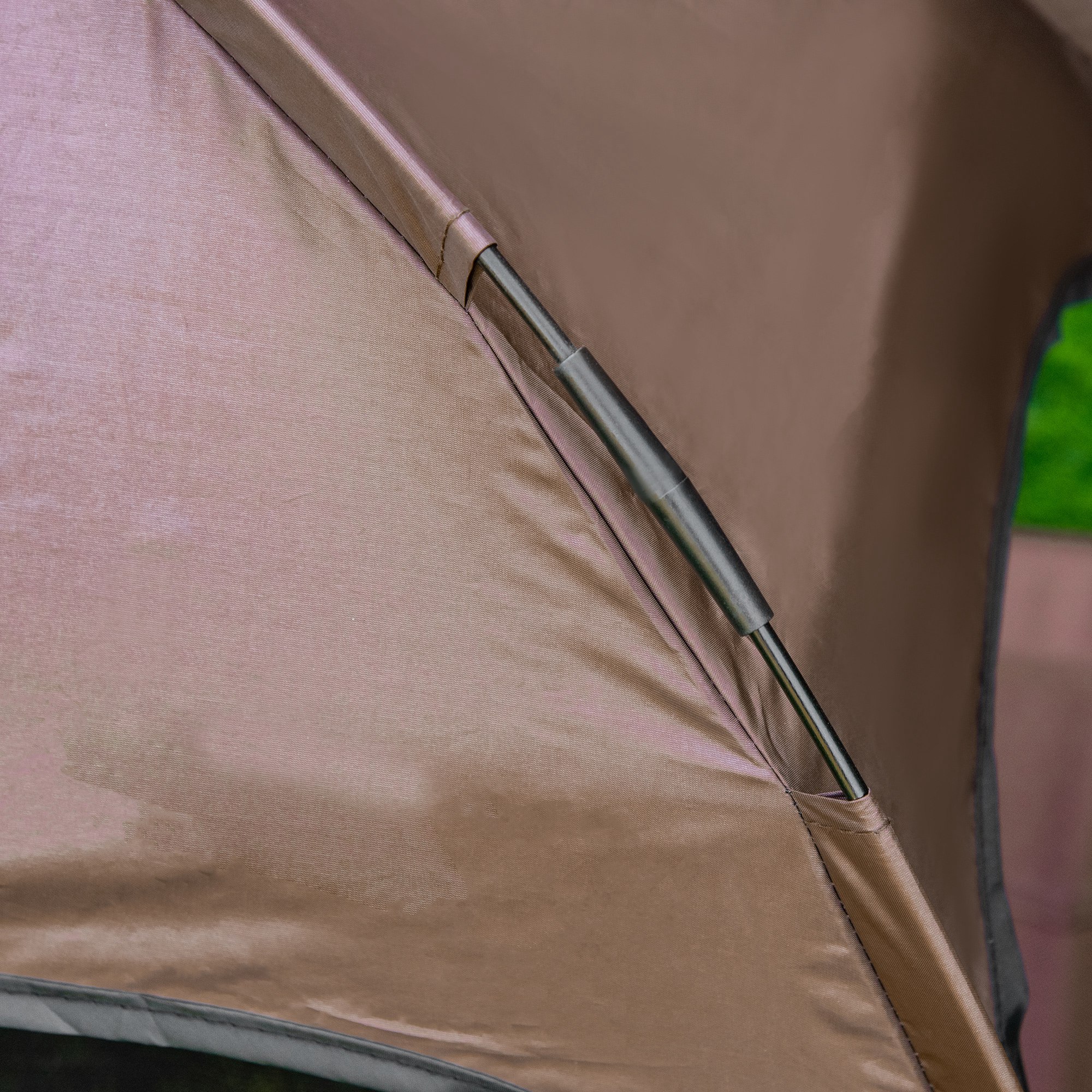 erhöhtes Hundebett mit Baldachin, Haustierbett, Hundeliege outdoor mit Dach, Atmungsaktiv, Taftstoff für Camping Kaffee 76 x 61 x 73 cm