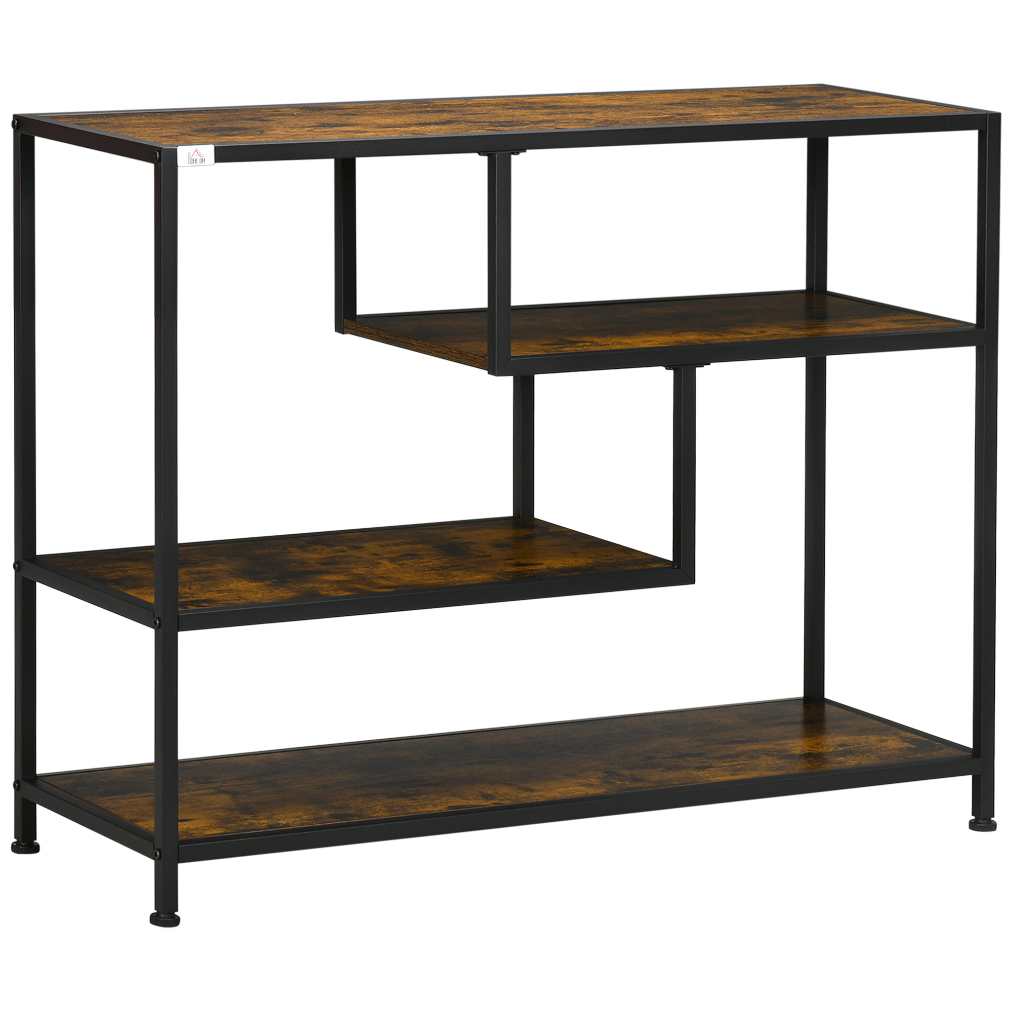 Regal, Konsolentisch, Industrial Design, 4 Böden, Stahlrahmen, 99,6 x 33,6 x 74 cm Regal, Konsolentisch, Industrial Design, 4 Böden, Stahlrahmen, 99,6 x 33,6 x 74 cm