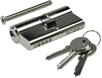 Schließzylinder 60mm (30+30mm), Profil-Zylinder, 3 Bartschlüssel